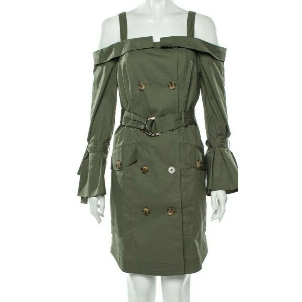 Walter Baker Brynn Long Sleeves Square Neckline, Designer Knee Length Dress Med View 2
